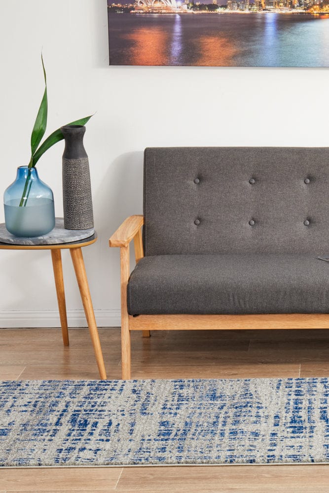 Rug Culture Rugs Mirage Ashley Abstract Modern Blue Grey Runner Rug