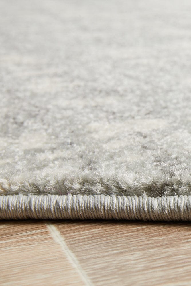 Rug Culture Rugs Mirage Ashley Abstract Modern Silver Grey Round Rug