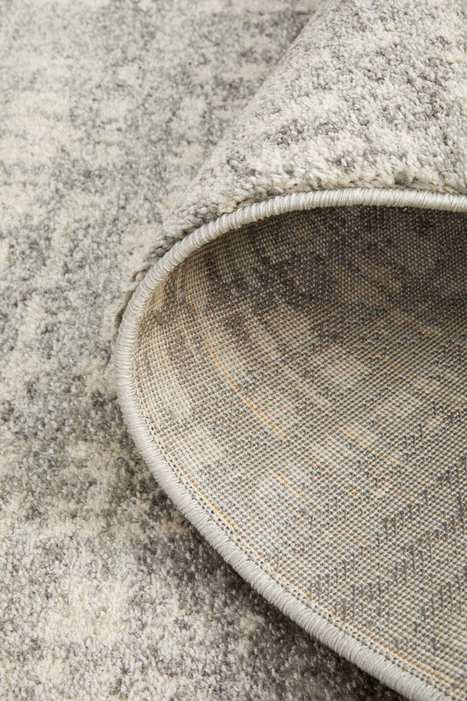 Rug Culture Rugs Mirage Ashley Abstract Modern Silver Grey Runner Rug