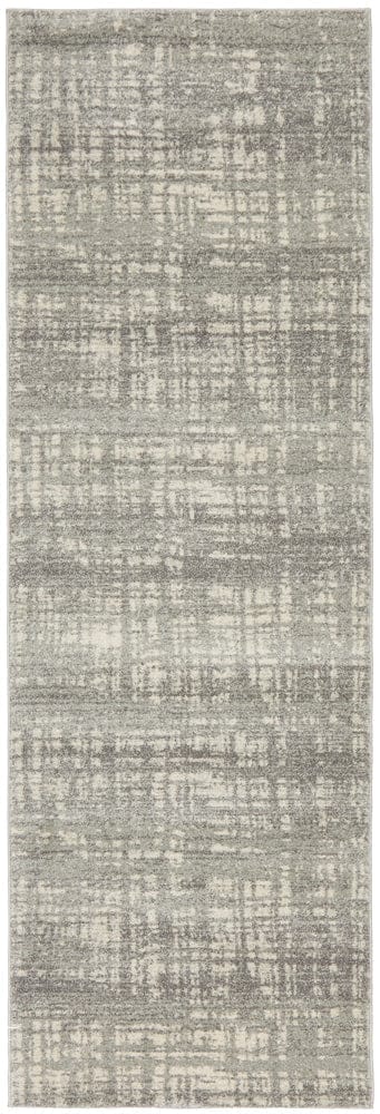 Rug Culture Rugs Mirage Ashley Abstract Modern Silver Grey Runner Rug