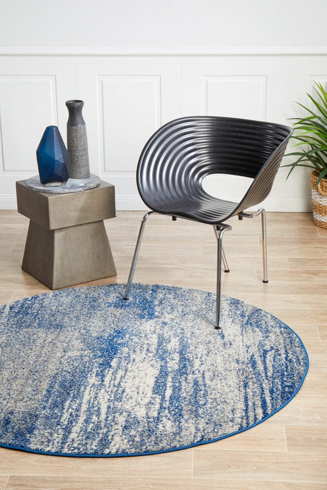 Rug Culture Rugs Mirage Casandra Dunescape Modern Blue Grey Round Rug