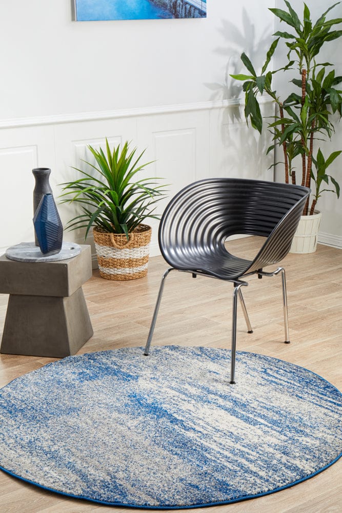Rug Culture Rugs Mirage Casandra Dunescape Modern Blue Grey Round Rug