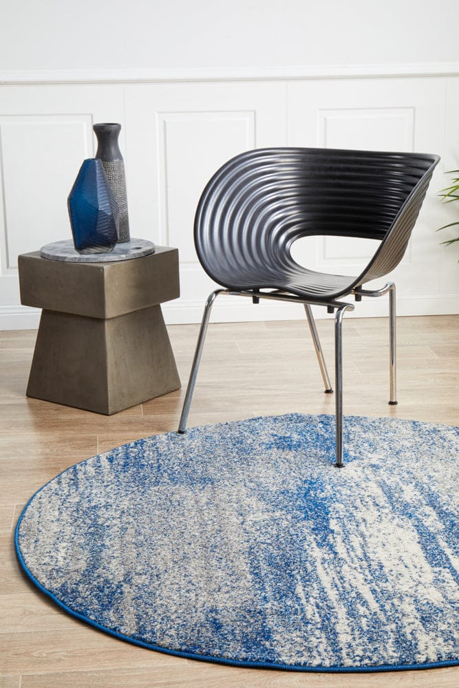 Rug Culture Rugs Mirage Casandra Dunescape Modern Blue Grey Round Rug