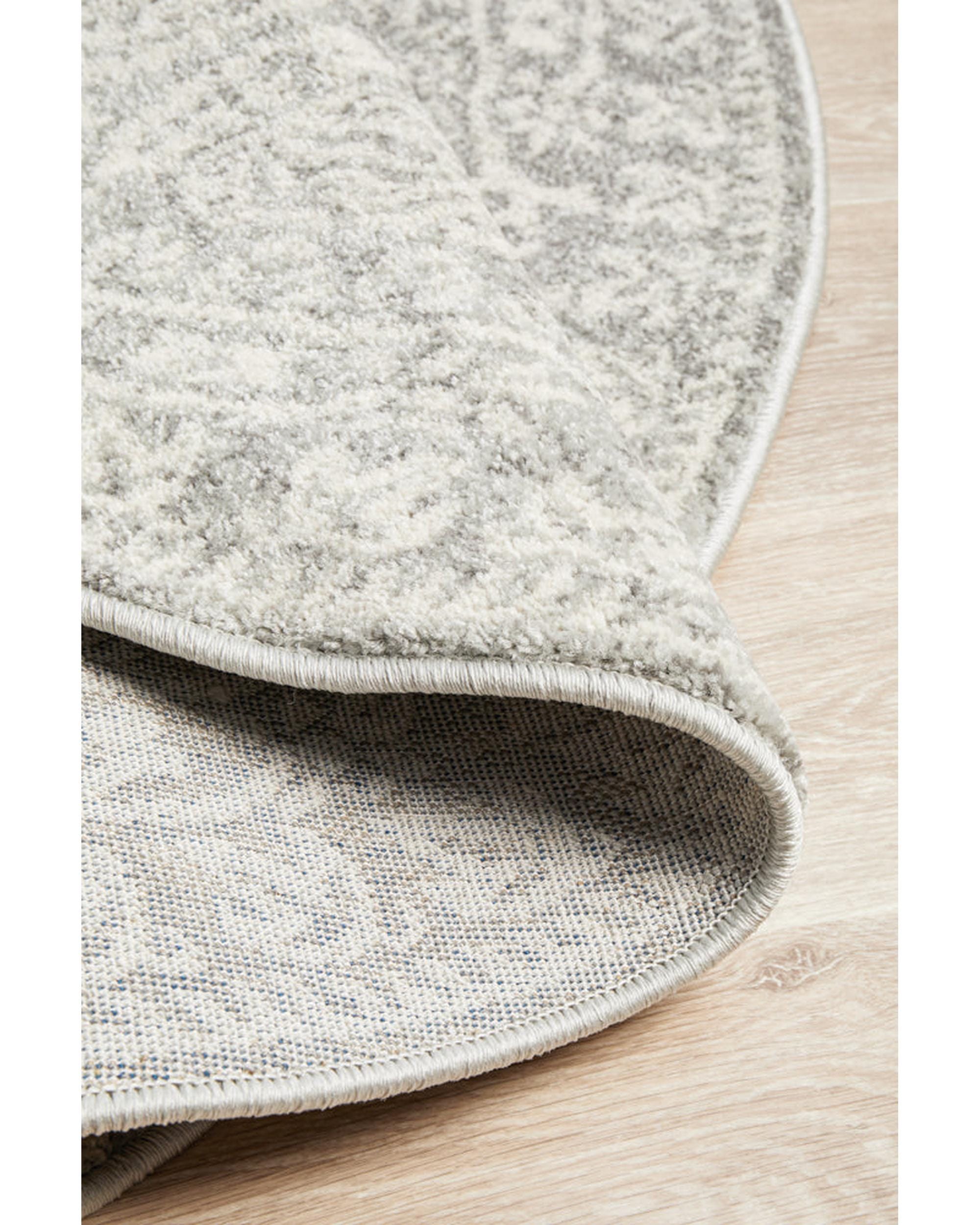 Rug Culture Rugs Mirage Gwyneth Stunning Transitional Silver Round Rug