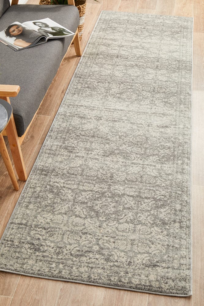 Rug Culture Rugs Mirage Gwyneth Stunning Transitional Silver Runner Rug