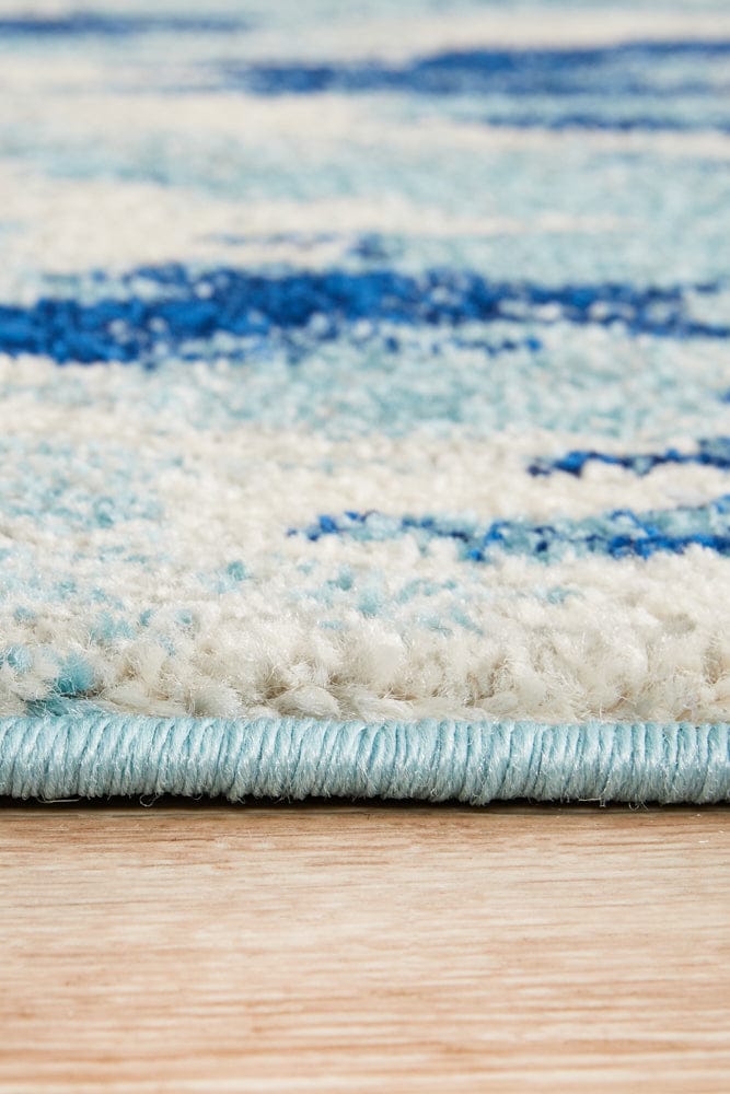 Rug Culture Rugs Mirage Lesley Whimsical Blue Runner Rug