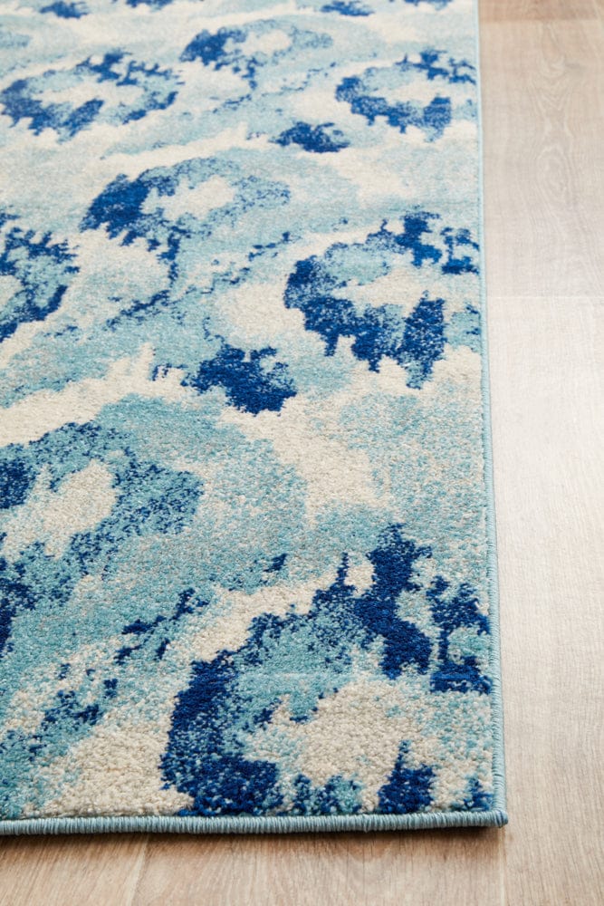 Rug Culture Rugs Mirage Lesley Whimsical Blue Runner Rug