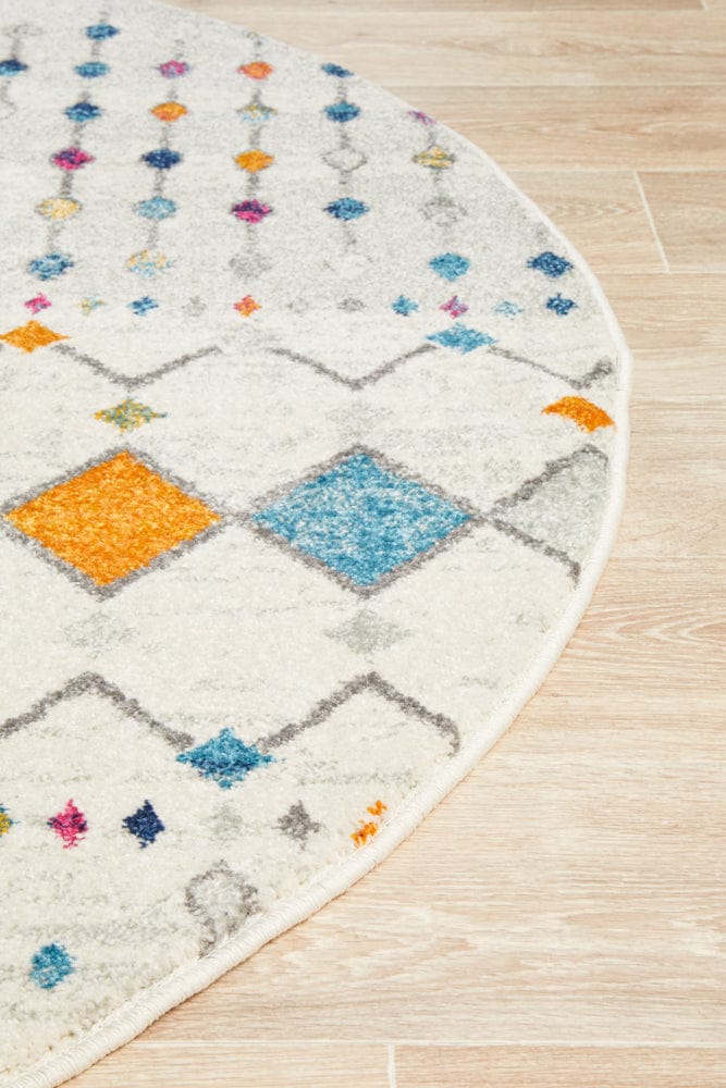 Rug Culture Rugs Mirage Peggy Tribal Morrocan Style Multi Round Rug