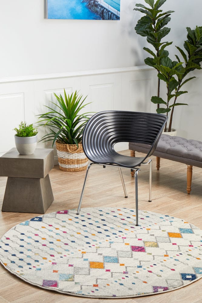 Rug Culture Rugs Mirage Peggy Tribal Morrocan Style Multi Round Rug
