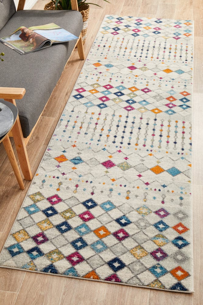 Rug Culture Rugs Mirage Peggy Tribal Morrocan Style Multi Runner Rug