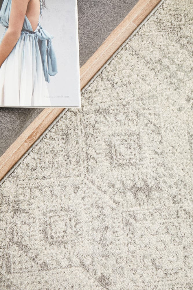 Rug Culture Rugs Mirage Zelda Silver Grey Runner Rug