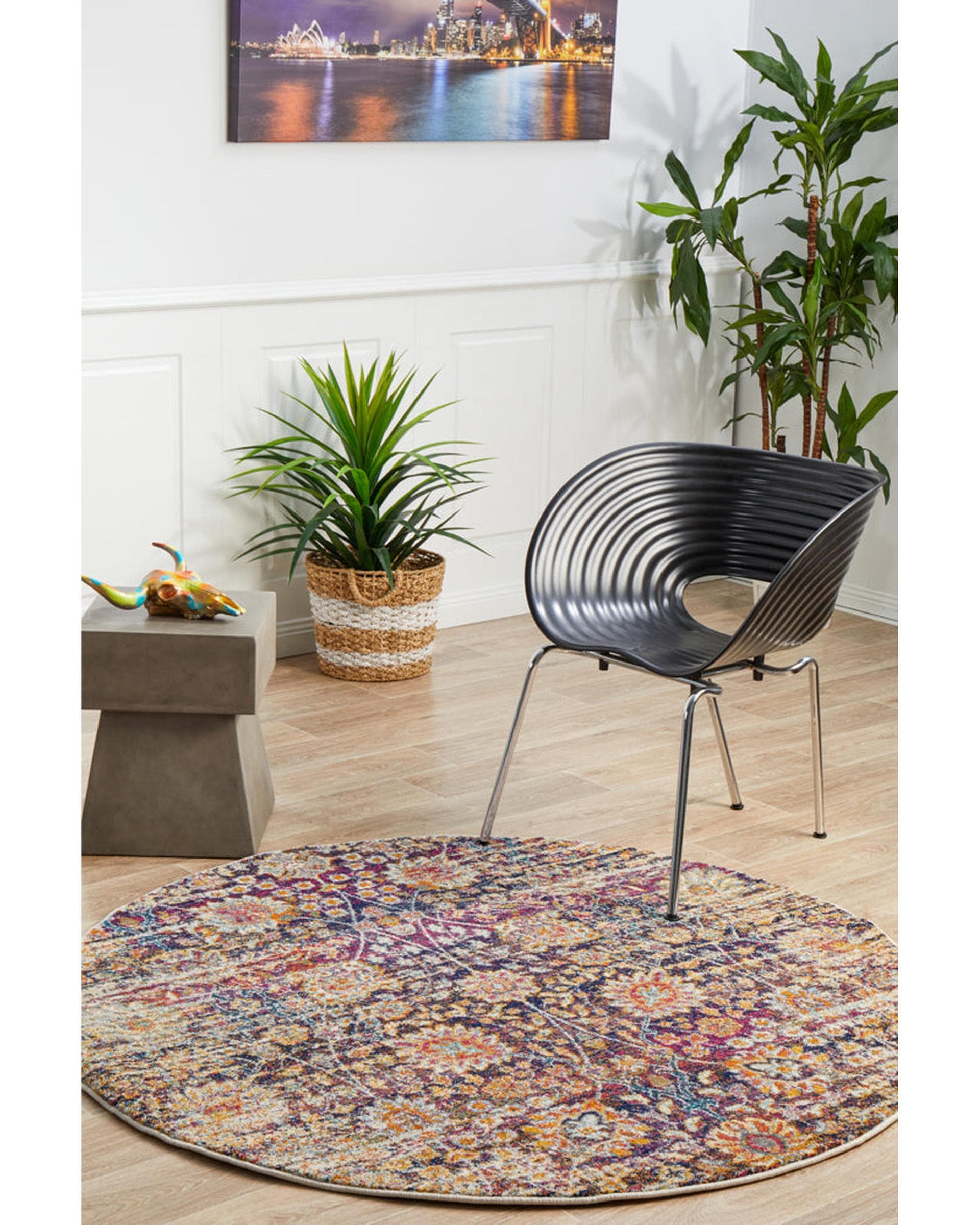 Rug Culture Rugs Mirage Zolan Transitional Multi Round Rug