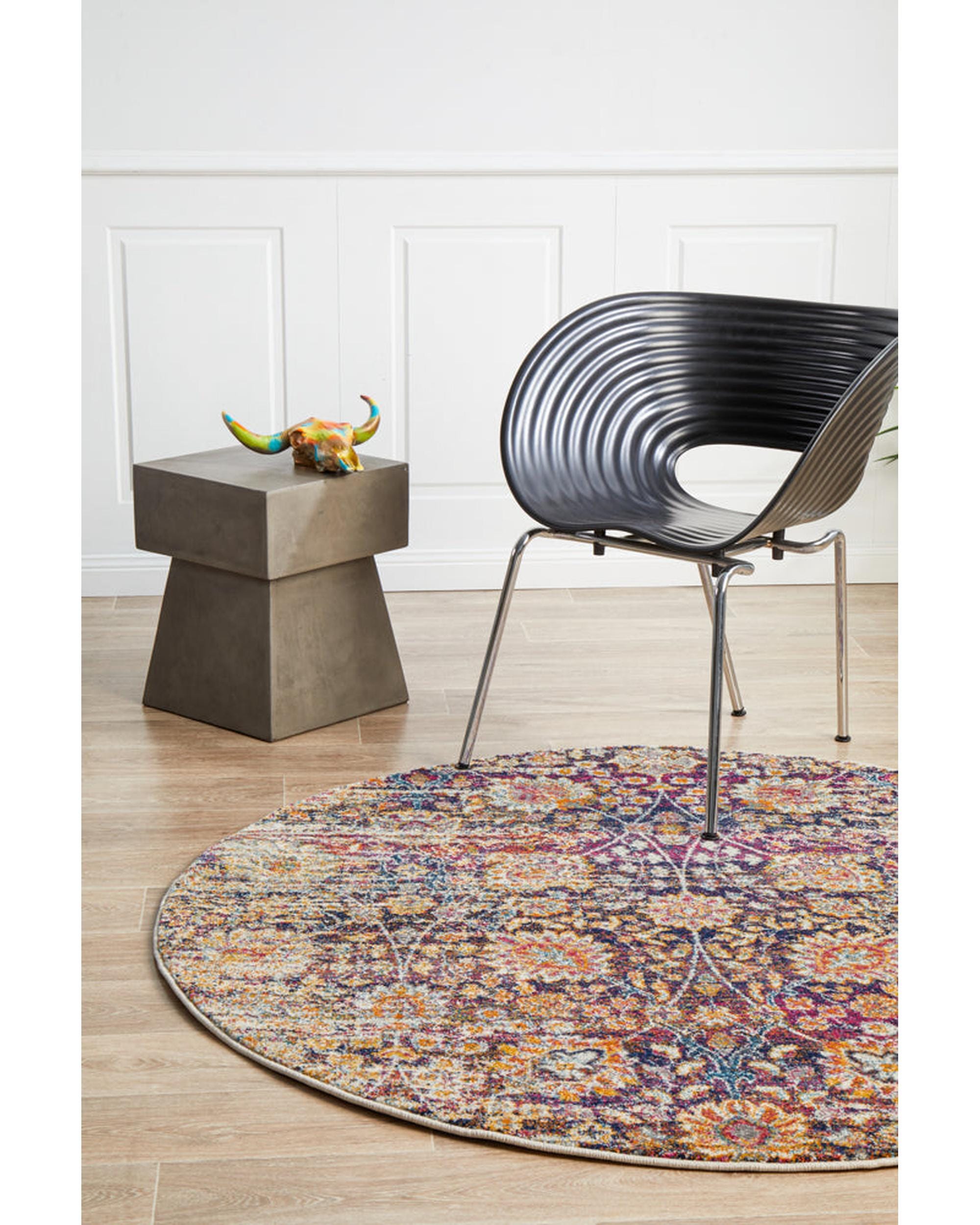 Rug Culture Rugs Mirage Zolan Transitional Multi Round Rug