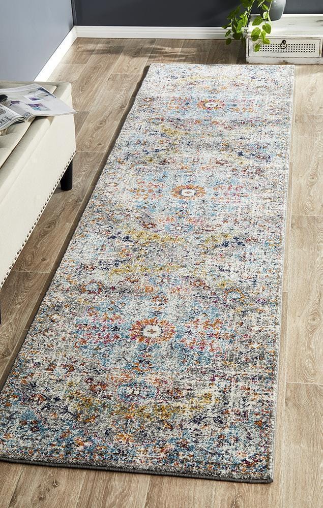 Rug Culture Rugs Museum Huxley Multi Coloured Runner