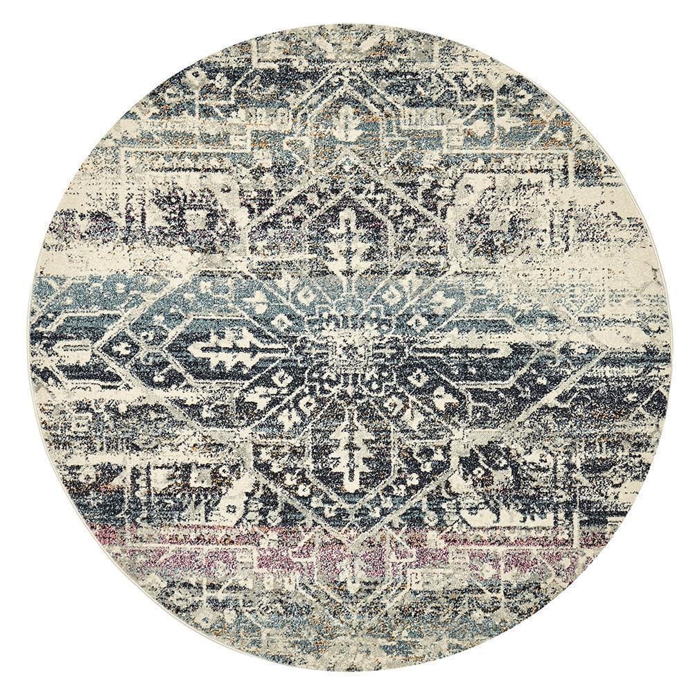 Rug Culture Rugs Museum Layton Blue Round Rug