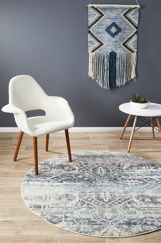 Rug Culture Rugs Museum Layton Blue Round Rug
