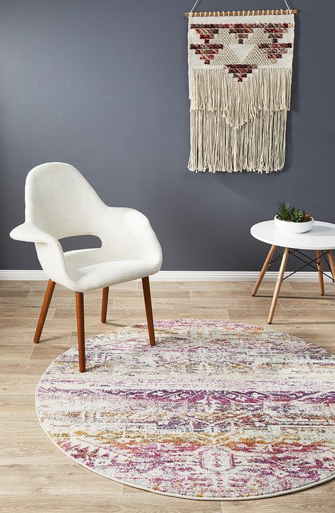 Rug Culture Rugs Museum Lili Fuschia Round Rug