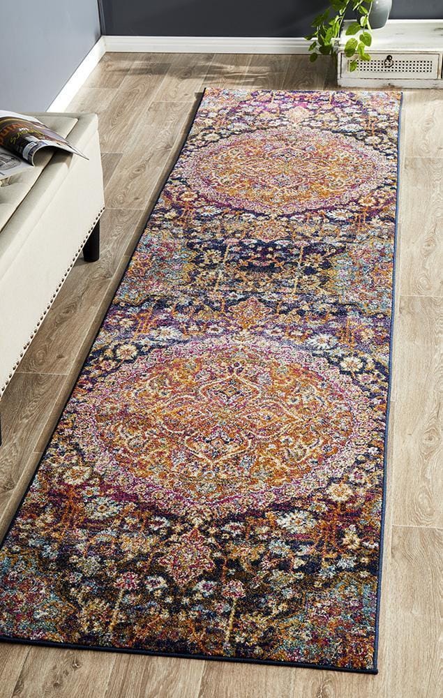 Rug Culture Rugs Museum Preston Multi Coloured Runner