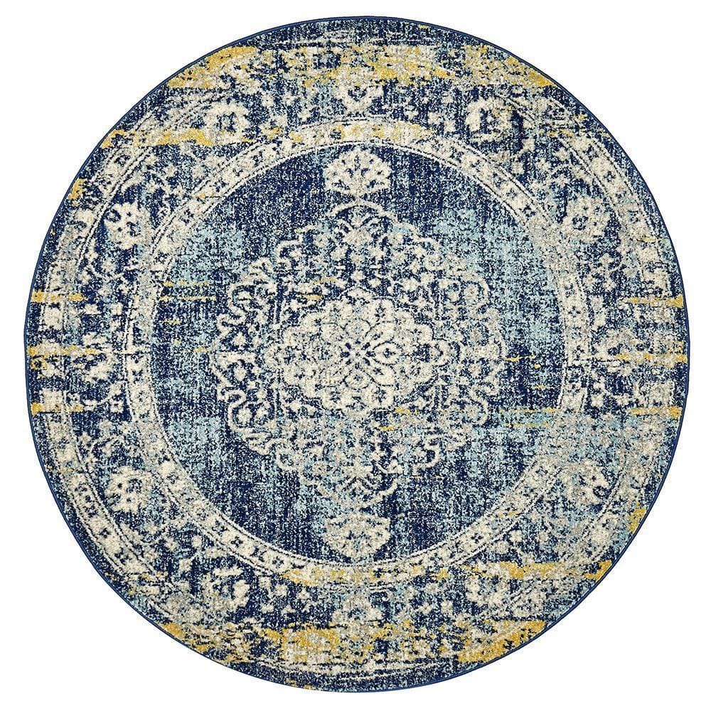 Rug Culture Rugs Museum Wilson Navy Round Rug