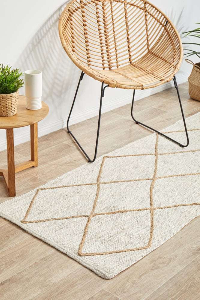 RUG CULTURE Rugs Noosa 222 White Runner Rug