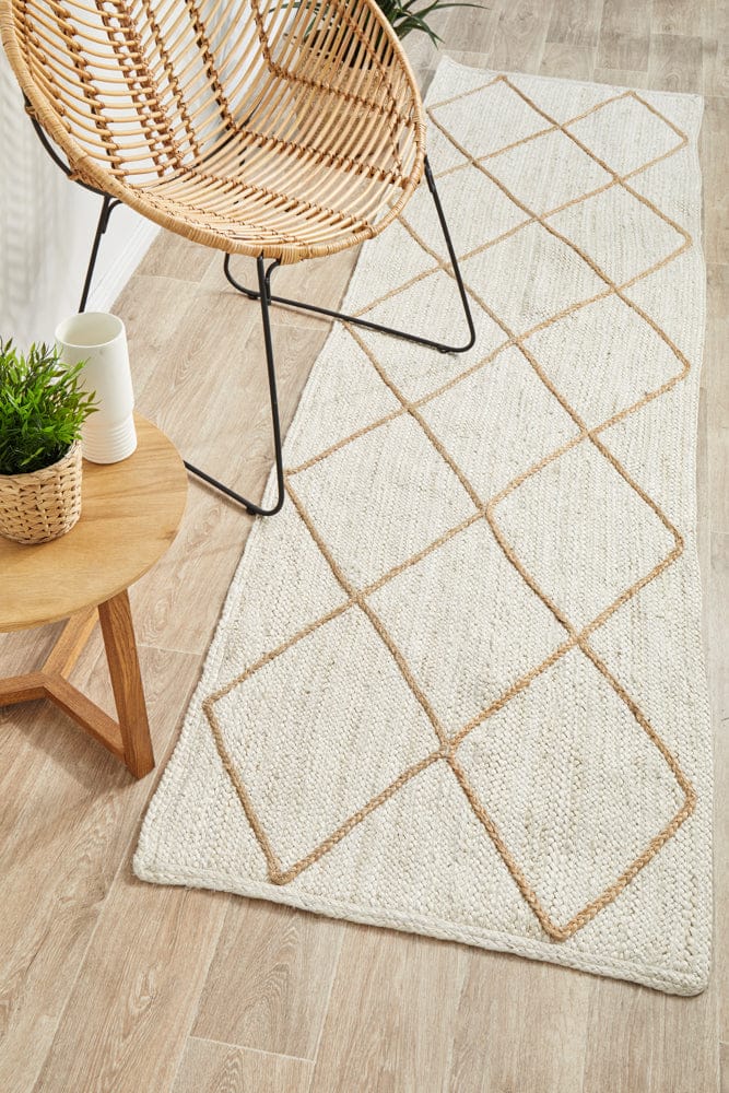 RUG CULTURE Rugs Noosa 222 White Runner Rug