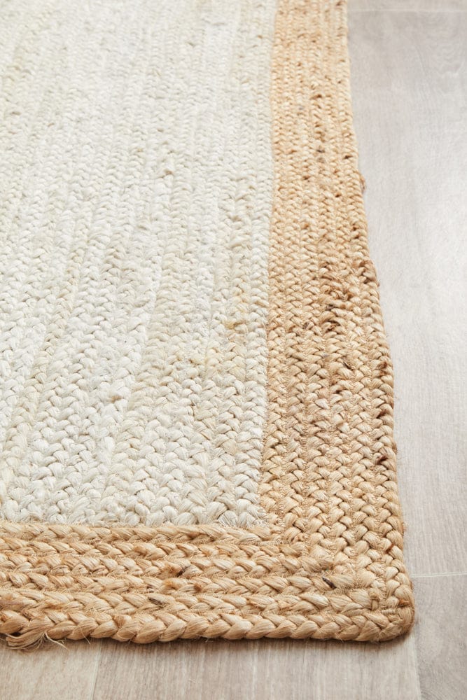 RUG CULTURE Rugs Noosa 333 White Natural Runner Rug