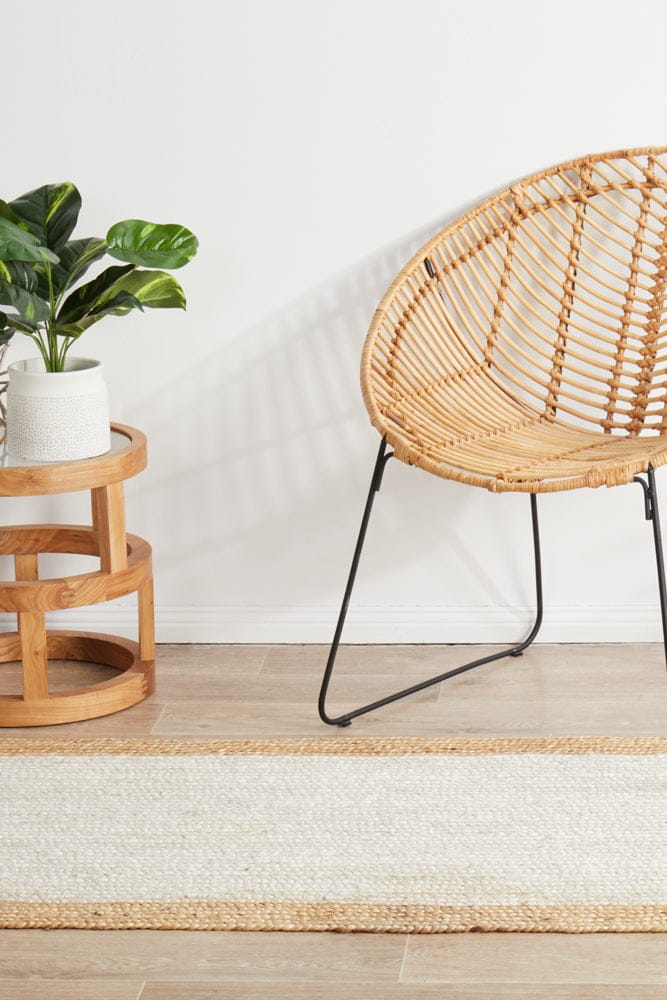 RUG CULTURE Rugs Noosa 333 White Natural Runner Rug