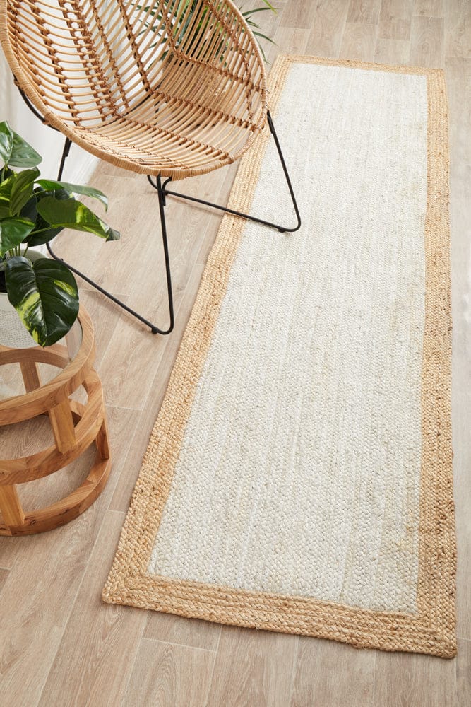 RUG CULTURE Rugs Noosa 333 White Natural Runner Rug