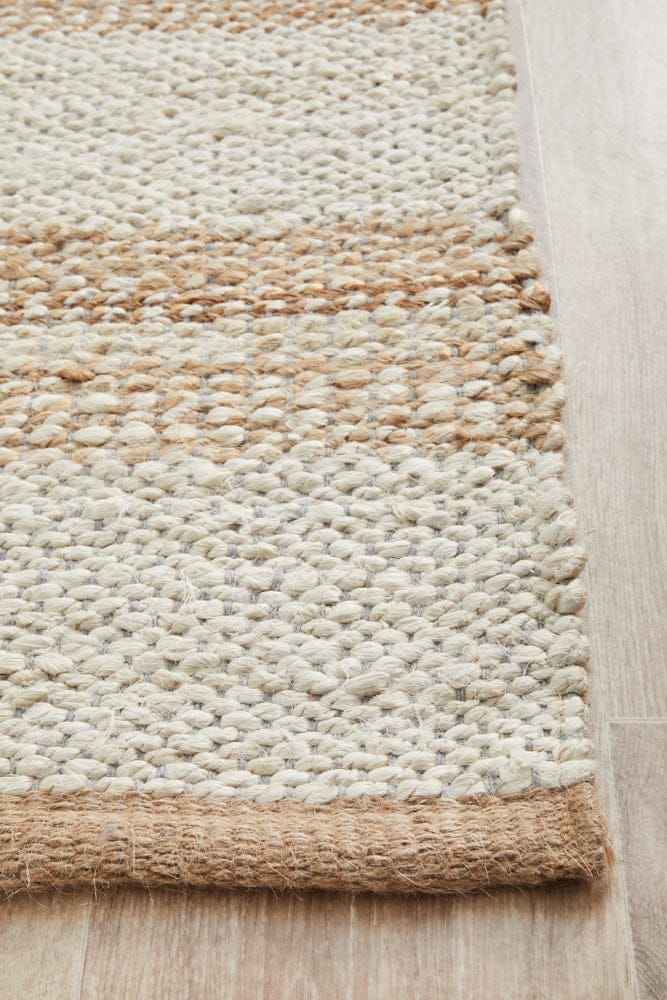 RUG CULTURE Rugs Noosa 555 Natural White Runner Rug