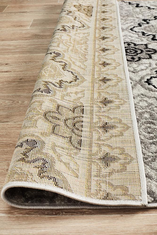 Rug Culture Rugs Norah Modern Rug Black White Silver