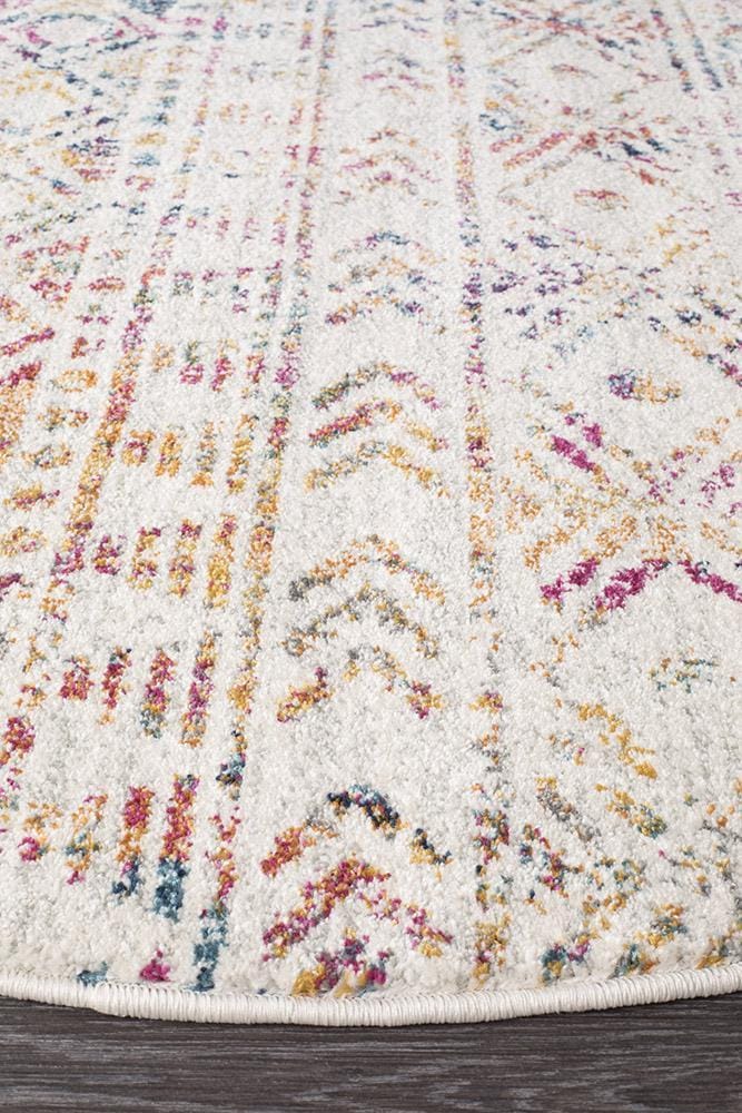 Rug Culture Rugs Oasis Ismail Multi Grey Rustic Round Rug