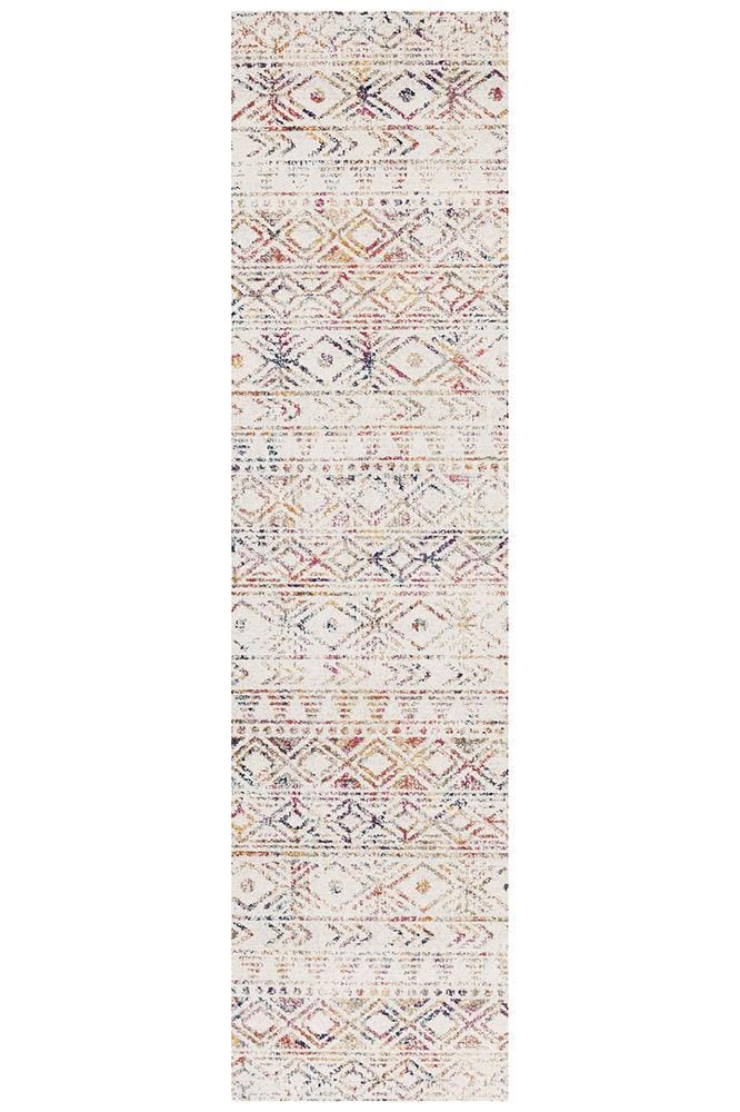 Rug Culture Rugs Oasis Ismail Multi Grey Rustic Runner Rug