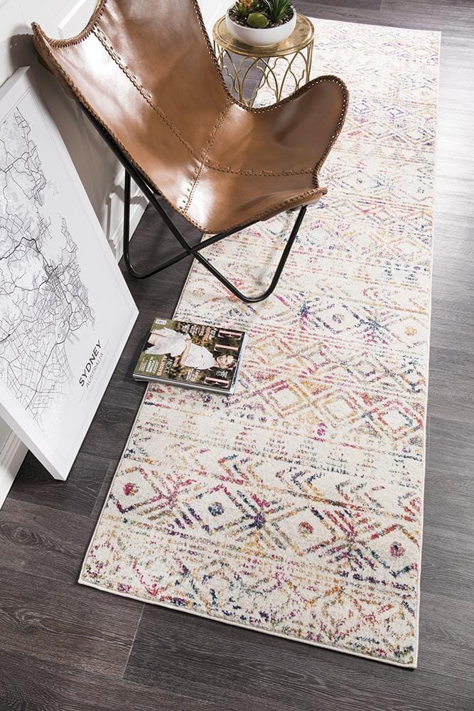 Rug Culture Rugs Oasis Ismail Multi Grey Rustic Runner Rug
