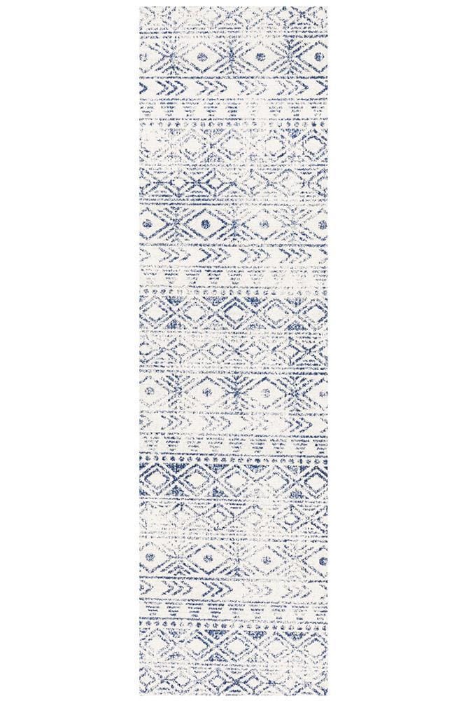 Rug Culture Rugs Oasis Ismail White Blue Rustic Rug