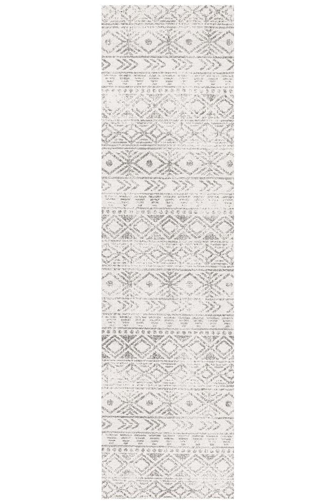 Rug Culture Rugs Oasis Ismail White Grey Rustic Rug