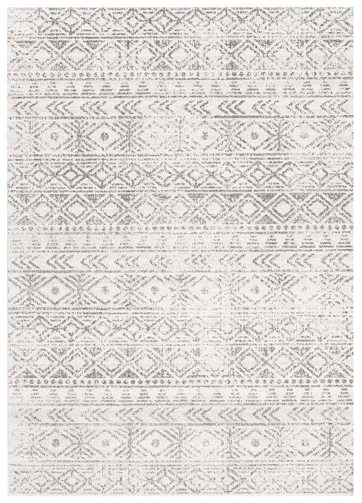 Rug Culture Rugs Oasis Ismail White Grey Rustic Rug