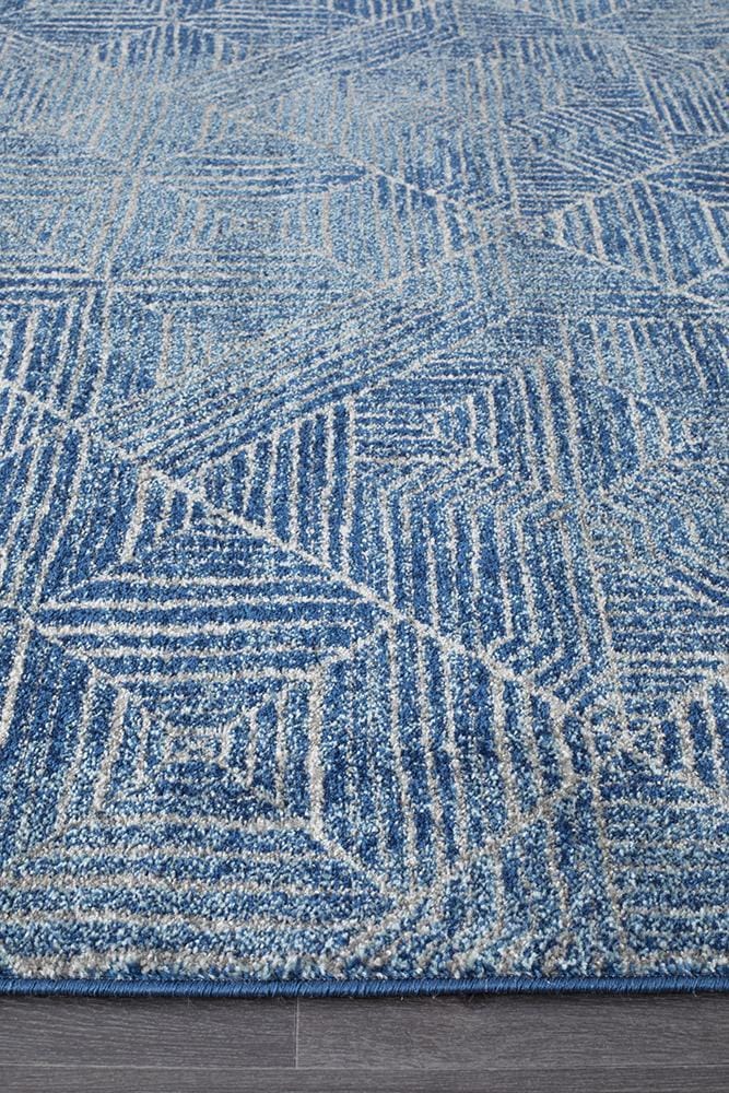 Rug Culture Rugs Oasis Kenza Contemporary Navy Runner Rug
