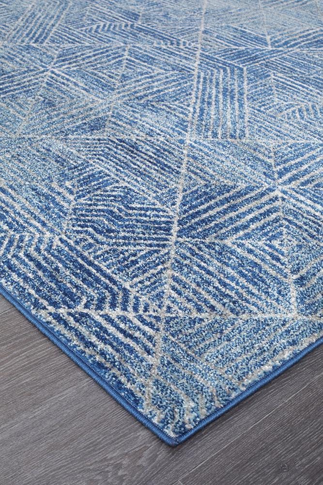 Rug Culture Rugs Oasis Kenza Contemporary Navy Runner Rug