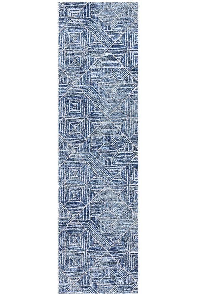 Rug Culture Rugs Oasis Kenza Contemporary Navy Runner Rug