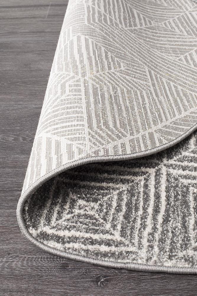 Rug Culture Rugs Oasis Kenza Contemporary Silver Round Rug
