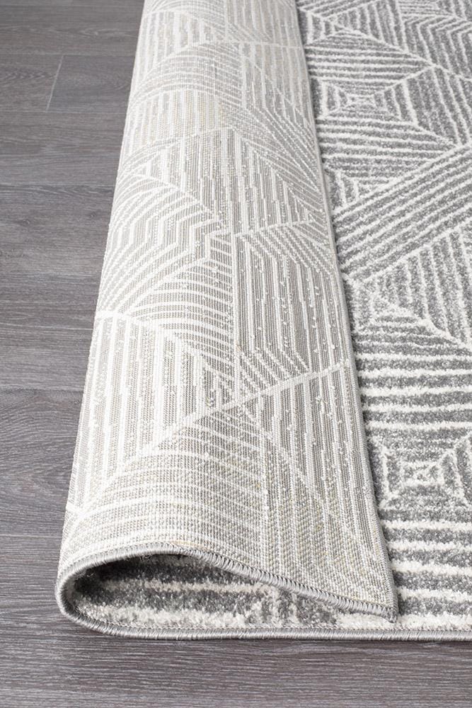 Rug Culture Rugs Oasis Kenza Contemporary Silver Runner Rug