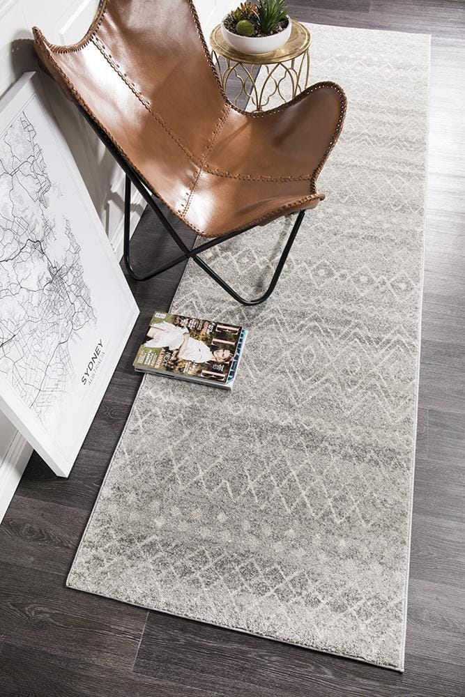 Rug Culture Rugs Oasis Nadia Grey Rustic Tribal Runner Rug