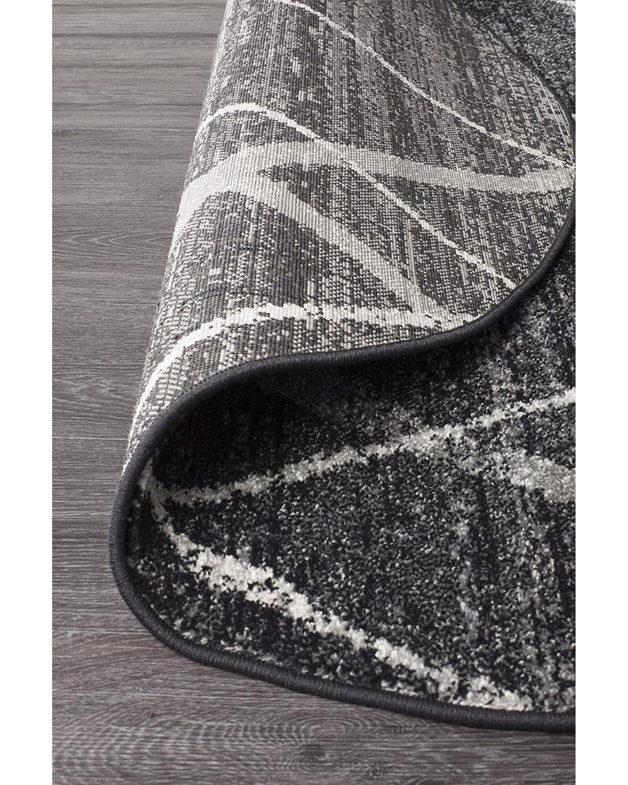 Rug Culture Rugs Oasis Noah Charcoal Contemporary Round Rug