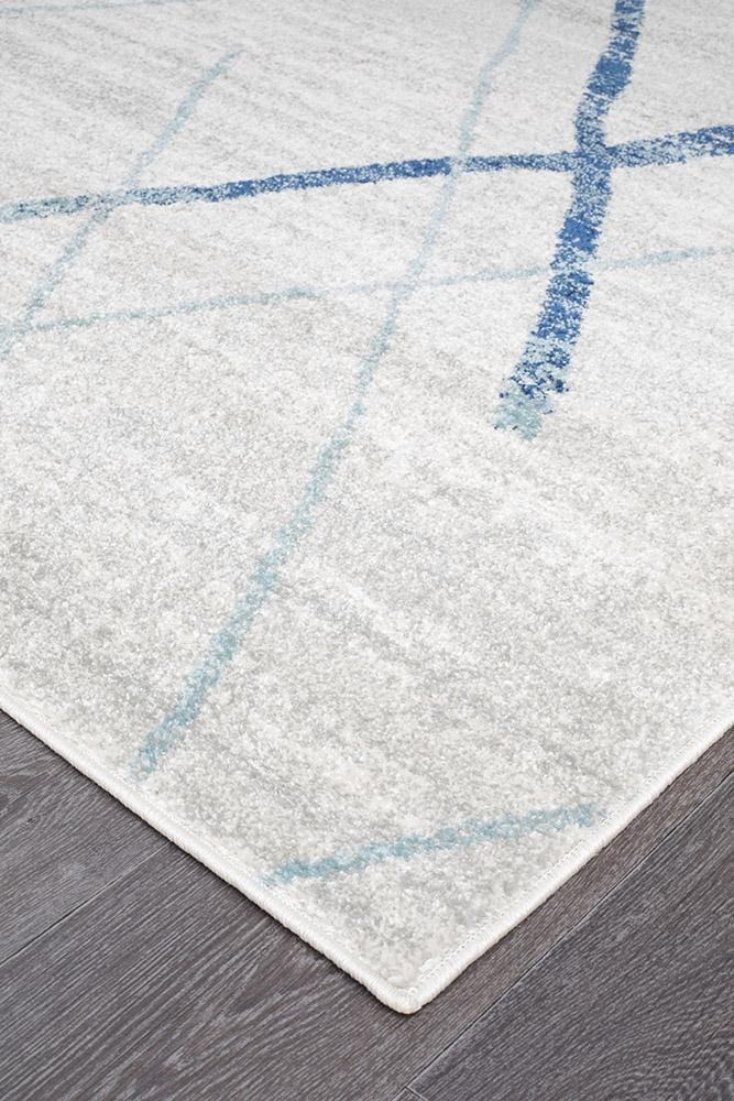Rug Culture Rugs Oasis Noah White Blue Contemporary Rug