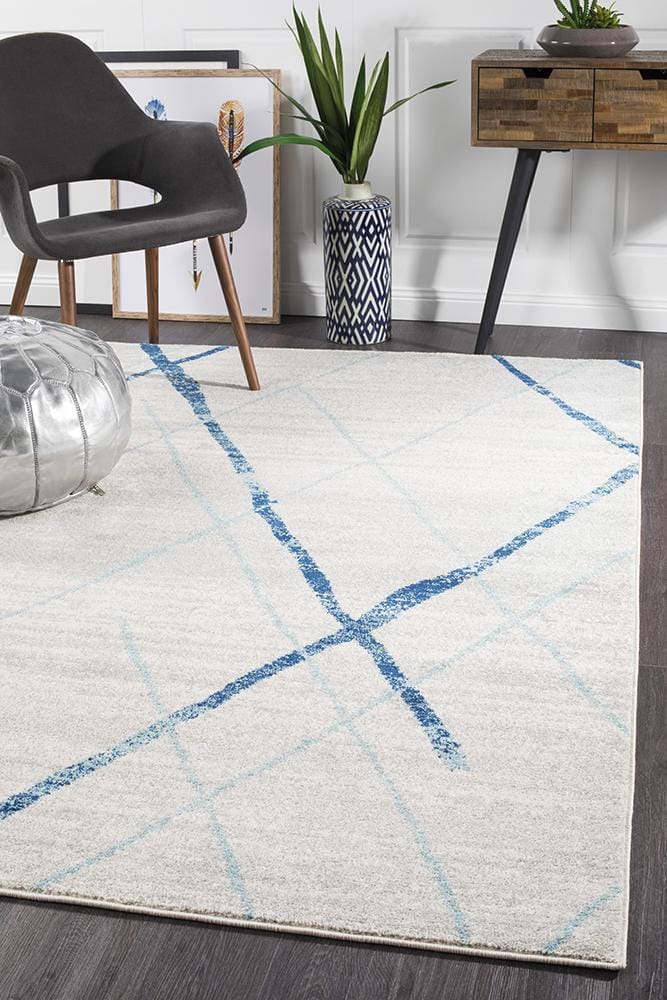 Rug Culture Rugs Oasis Noah White Blue Contemporary Rug