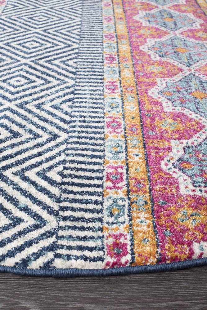 Rug Culture Rugs Oasis Sabrina Multi Tribal Round Rug