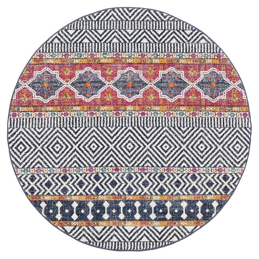 Rug Culture Rugs Oasis Sabrina Multi Tribal Round Rug