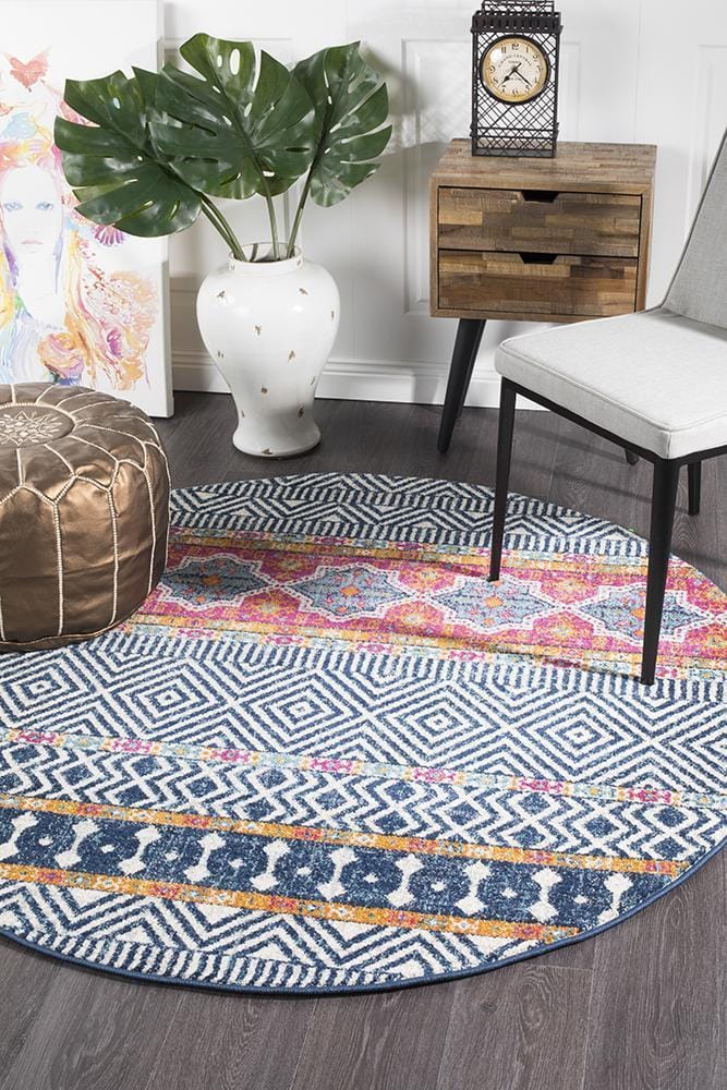 Rug Culture Rugs Oasis Sabrina Multi Tribal Round Rug