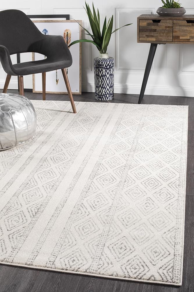 Rug Culture Rugs Oasis Salma White And Grey Tribal Rug