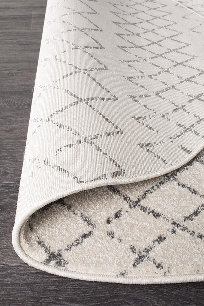 Rug Culture Rugs Oasis Selma White Grey Tribal Round Rug
